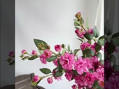 ক্যামেলিয়া কৃত্রিম ফুল, বহুমুখী ক্যামেলিয়া ফুলের সাজসজ্জা, দীর্ঘ শাখা, কৃত্রিম ফুল