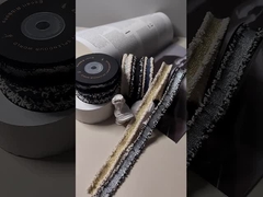 ছোট সুগন্ধি ফুলের প্রান্ত সহ কোরিয়ান বহু রঙের রিবন, পশম এবং রুক্ষ প্রান্ত, পোশাক আনুষাঙ্গিক