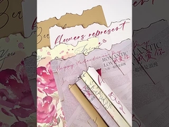 ফ্লেম প্রেমী আর্ট পেপার ফায়ার এজ রেট্রো গরুর চামড়া ফুল প্যাকেজিং কাগজ