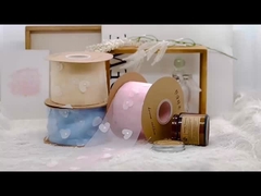 ভারী শিল্প পিচ হার্ট সূচিকর্ম তুষার সুতা পুষ্পবৃক্ষ প্যাকেজিং ম্যাকারন রিবন ফুলের দোকান কেক শ