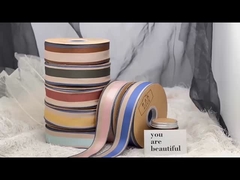 1.0 সেন্টিমিটার ম্যাট রঙের রেখাযুক্ত রিবন