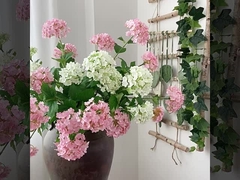 তিন মাথা কাঠের সূচিকর্মী বল সিমুলেশন ফুল জাল ফুল ঘর সাজসজ্জা নরম সাজসজ্জা বিবাহ