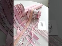 রিজাহো হানি সিরিজ রিবন ফুল ফুল ফুলের সজ্জা ফ্লোট হস্তনির্মিত ফুল DIY উপহার প্যাকেজিং স্ট্র্যাপ