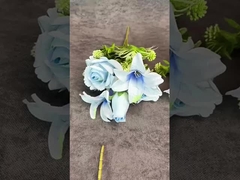 সিমুলেটেড ফুল ইউরোপীয় রোজ লিলি সমন্বয় ফুলের তোড়া বিবাহের ঘর সাজসজ্জা সাজসজ্জা ক্রস bo