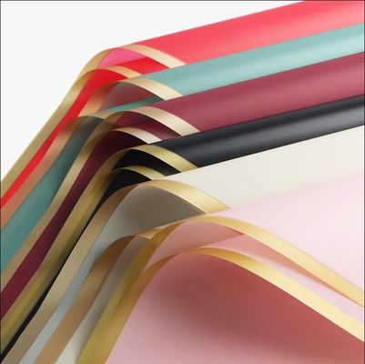 ভালো দাম গোল্ড এজ ফুলের প্যাকেজিং পেপার ওয়াটারপ্রুফ ফ্লোরাল বুকেট প্যাকেজিং পেপার কোরিয়ান ম্যাট ফ্লিম অনলাইন