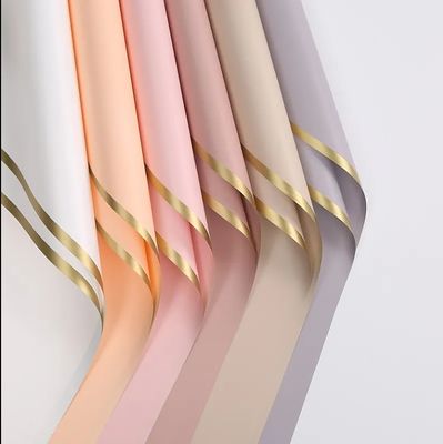 ভালো দাম 2024 গোল্ড এজ প্লাস্টিক ফুলের আবরণ কাগজ মাল্টিকোলার ওয়াটারপ্রুফ তাজা ফুলের জন্য ঘন অনলাইন