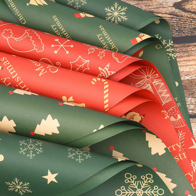 ভালো দাম ক্রিসমাস-থিমযুক্ত জলরোধী প্যাকেজিং কাগজ গোলাপী ফুলের বাছুর / ফুলের সাজসজ্জার জন্য অনলাইন