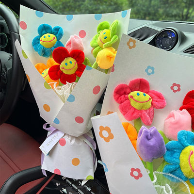 ভালো দাম 20x35 সেমি সমাপ্ত ডোপামিন ক্রিয়েটিভ ফুলের তোড়া কার্টুন কৃত্রিম ফুলের তোড়া বান্ধবী জন্মদিনের উপহারের জন্য বহু রঙ অনলাইন