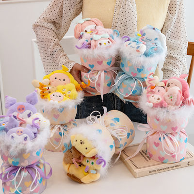 কেনা 20x35 সেমি কুরোমি প্লাশ ডল ফুলের তোড়া গার্লফ্রেন্ডের জন্য পারফেক্ট ভ্যালেন্টাইনস ডে গ্র্যাজুয়েশন শিশু দিবস মাল্টিপল রঙ অনলাইনে উৎপাদন