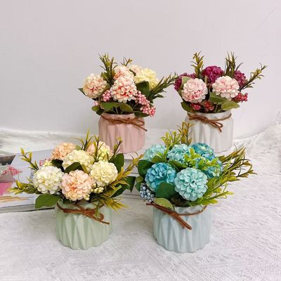 কেনা কৃত্রিম ফুলের পাইকারি বিক্রয়, হরটেনজিয়া পাত্রজাত উদ্ভিদ, লিভিং রুম এবং ডাইনিং রুমের জন্য সজ্জা আইটেম, কৃত্রিম ফুল, সবুজ উদ্ভিদ, পাত্রজাত উদ্ভিদ এবং টেবিলের সজ্জা অনলাইনে উৎপাদন