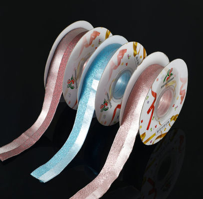 কেনা তাজা ফুলের উপহারের প্যাকেজিংয়ের জন্য স্পট সাপ্লাই ওয়েডিং রঙিন বোনা স্ক্যালিয়ন ফিতা অনলাইনে উৎপাদন