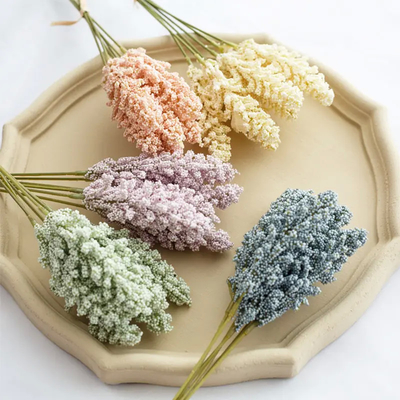 ভালো দাম Home Decor Foam Berry Spike Mini নকল ভ্যানিলা ফুল কৃত্রিম শিশুর শ্বাস ফুল অনলাইন