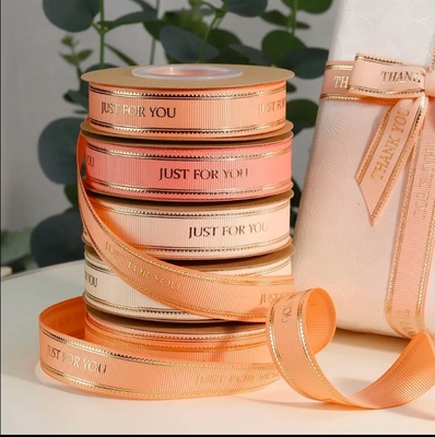 ভালো দাম উচ্চ মানের 3D গরম স্ট্যাম্পিং grosgrain কাস্টমাইজড মুদ্রিত রিবন অনলাইন