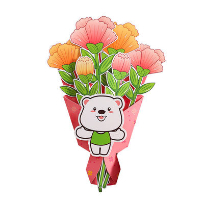 ভালো দাম মা দিবসের উপহার ফুলের তোড়া, শুভেচ্ছা কার্ড DIY হস্তনির্মিত কাগজ উপাদান কিট। কিন্ডারগার্টেনের বাচ্চাদের জন্য হাতে রাখা ফুলের তোড়া তাদের মায়েদের দিতে অনলাইন