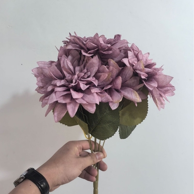 ভালো দাম ডালিয়া সিল্ক ফুল শ্যুটিং প্রোপার্টি, বিবাহের হল টেবিল সজ্জা অনলাইন