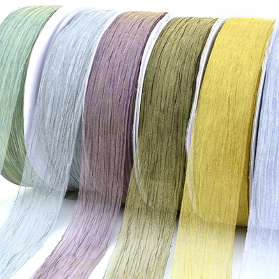 ভালো দাম 38mm প্রশস্ত কোরিয়ান pleated organza হস্তনির্মিত DIY রিবন প্রজাপতি নম চুল clip আনুষাঙ্গিক পাইকারি অনলাইন