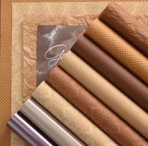 ভালো দাম শরৎ এবং শীতকালীন কফি রঙের ছাঁচযুক্ত ফুলের ফুলের প্যাকেজিং কাগজ অনলাইন