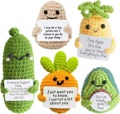 ভালো দাম Positive Crochet Cotton Doll DIY Emotional Support Toy, Yarn অনলাইন