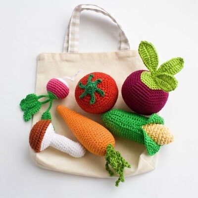ভালো দাম Amigurumi Baby Play Cute Vegetable Crochet Handmade Baby Toys অনলাইন