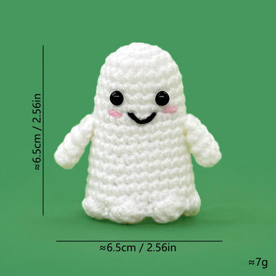 ভালো দাম পাইকারি ওএম কাস্টম হ্যালোইন হ্যাকচেত ভূত পুতুল হস্তনির্মিত বোনা ইতিবাচক ভূত Amigurumi উইচ টুপি & মজার বার্তা কার্ড সঙ্গে অনলাইন